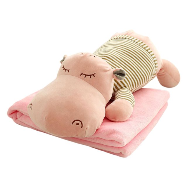 Big Soft Blankets for Adults Two In One Cartoon Animal Pillow With Built In Blanket Dual Purpose office Car Nap Blanket Winter Thickened Sofa Pillow With Dual Functions Fleece Throw Blanket for Couch