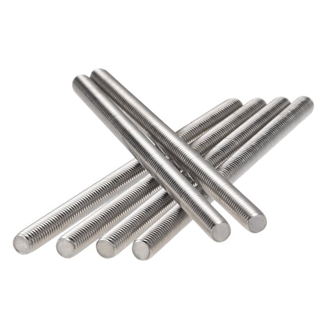 Unique Bargains M8 x 140mm 304 Stainless Steel Fully Threaded Rod Right Hand Threads 12 Pack