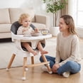 thumbnail image 4 of Costway Solid Wood Baby Feeding Chair Convertible High Chair for Babies & Toddlers,, 4 of 10