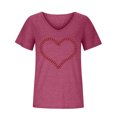 thumbnail image 3 of Birdeem T-Shirt Sans Manches à Col en V pour Femmes, Mode Décontractée, Imprimé, Chandail, 3 of 5