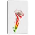 thumbnail image 2 of Colorful Bell Flower Sketch Watercolor - Large Floral Canvas Artwork, 2 of 3
