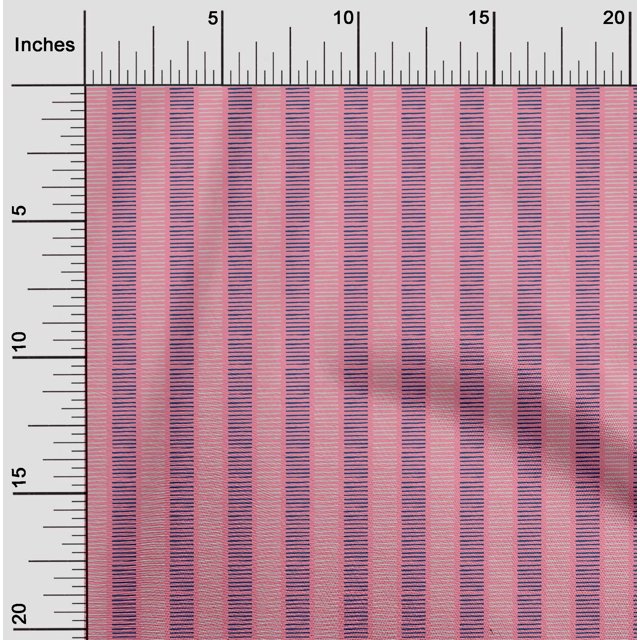 oneOone Organic Cotton Poplin Twill Fabric Stripe Block Decor Fabric Printed BTY 42 Inch Wide