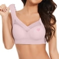 thumbnail image 1 of fheaev Seamless Mesh Lace Bras for Women No Underwire Wireless Bras with Support And Lift Full Coverage Deep V Bralettes Everyday Bra, 1 of 8