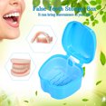 thumbnail image 2 of 2 Pack Boîte de Bain pour Prothèses Boîte de Rangement pour Fausses Dents Conteneur de Nettoyage Panier de Rinçage, 2 of 8