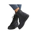 thumbnail image 1 of Woobling Womens Slip Resistant Work Boot Work Slip Resistant Lace Up Comfortable Short Bootie Black 6.5, 1 of 9