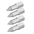 thumbnail image 1 of Unique Bargains G1/8 Grease Fitting Standard Grease Sharp Type Nozzle Zinc Plated Silver Tone, 4pcs, 1 of 3