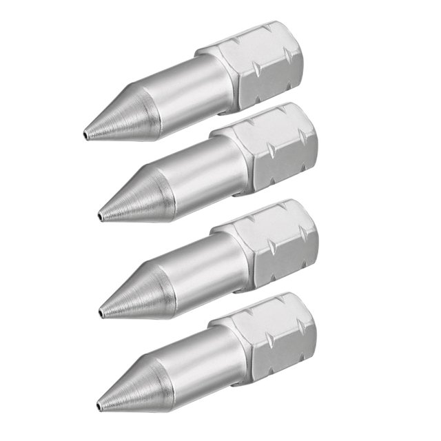 Unique Bargains G1/8 Grease Fitting Standard Grease Sharp Type Nozzle Zinc Plated Silver Tone, 4pcs