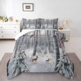 thumbnail image 2 of Erosebridal Merry Christmas Bedding Twin Comforter Set, Deer Cardinal Bird Down Comforter, Birch Tree Decor, 2 of 6