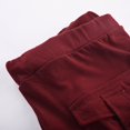 thumbnail image 4 of Capri Pants for Women Plus Size Side Pockets Cargo Pants Elastic Drawstring Casual Cropped Pants, 4 of 7