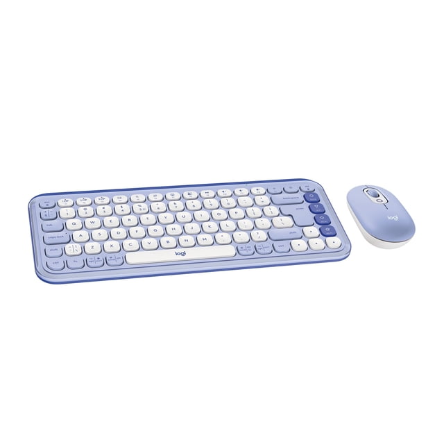 Logitech Combo Icône POP, Combo Clavier et Souris Bluetooth, Frappe Confortable, Touches et Boutons Programmables, Clics Silencieux, Commutation Facile jusqu'à 3 Dev