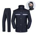 thumbnail image 2 of Sentmoon 2 Pieces Set Rain Suits for Men Waterproof and Rain Pants with Hood Long Sleeve Rain Gear for Men Waterproof Packable Reflective Rain Jacket Women Waterproof for Outdoor XXL, 2 of 6