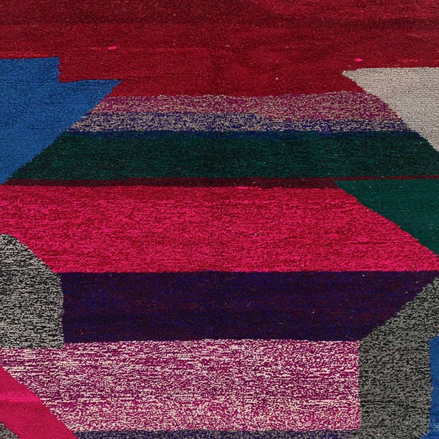 Ahgly Company Indoor Square Abstract Plum Purple Abstract Area Rugs, 4' Square