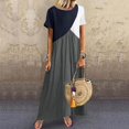 thumbnail image 2 of Ketyyh-chn99 Robe Maxi Grande Taille Jupes pour Femmes Vêtements Robe de Plage Automne Décontractée Ample Robe Mini Gris Foncé,L, 2 of 5