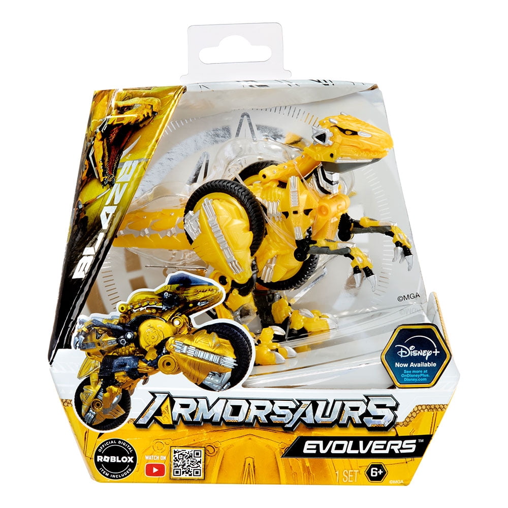 Armorsaurs Evolver Blaze Transforming Raptor to Vehicle Toy, 2-in-1 Dino Figure with Multi-Step Conversion, Kids, Boys, Girls, Ages 6+