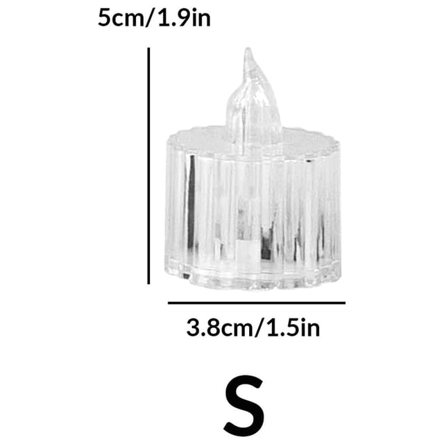 Ohufall Battery Tea Flameless LED Tea Candle Battery Powered Fake Candle Long Suitable For Wedding Party Holiday Decor Outdoor Battery Operated Candles LED Candle Lights Flameless Candles