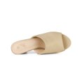 thumbnail image 4 of BLISSFUL STEP Mules à Talons pour Femmes à Enfiler Sandales à Talon Bloc Beige 9,5, 4 of 6