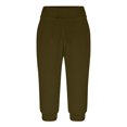 thumbnail image 4 of Timegard Womens Sweatpants Capri Pants Cinch Bottom Solid Color Cropped Joggers Workout Pants with Pockets, 4 of 6