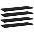 thumbnail image 1 of vidaXL Bookshelf Boards 4 pcs Black 60x20x1.5 cm Engineered Wood, 1 of 4
