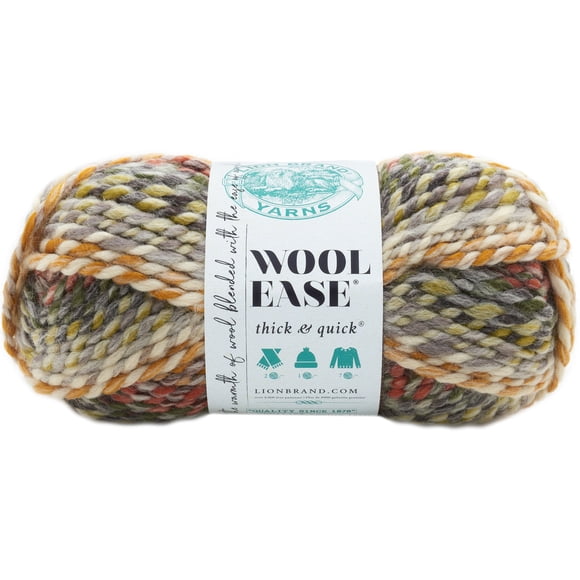Lion Brand Wool-Ease Thick & Quick Yarn Coney Island #6 Super Bulky Acrylic/Wool yarn, 170g/ 97m, 3-CT