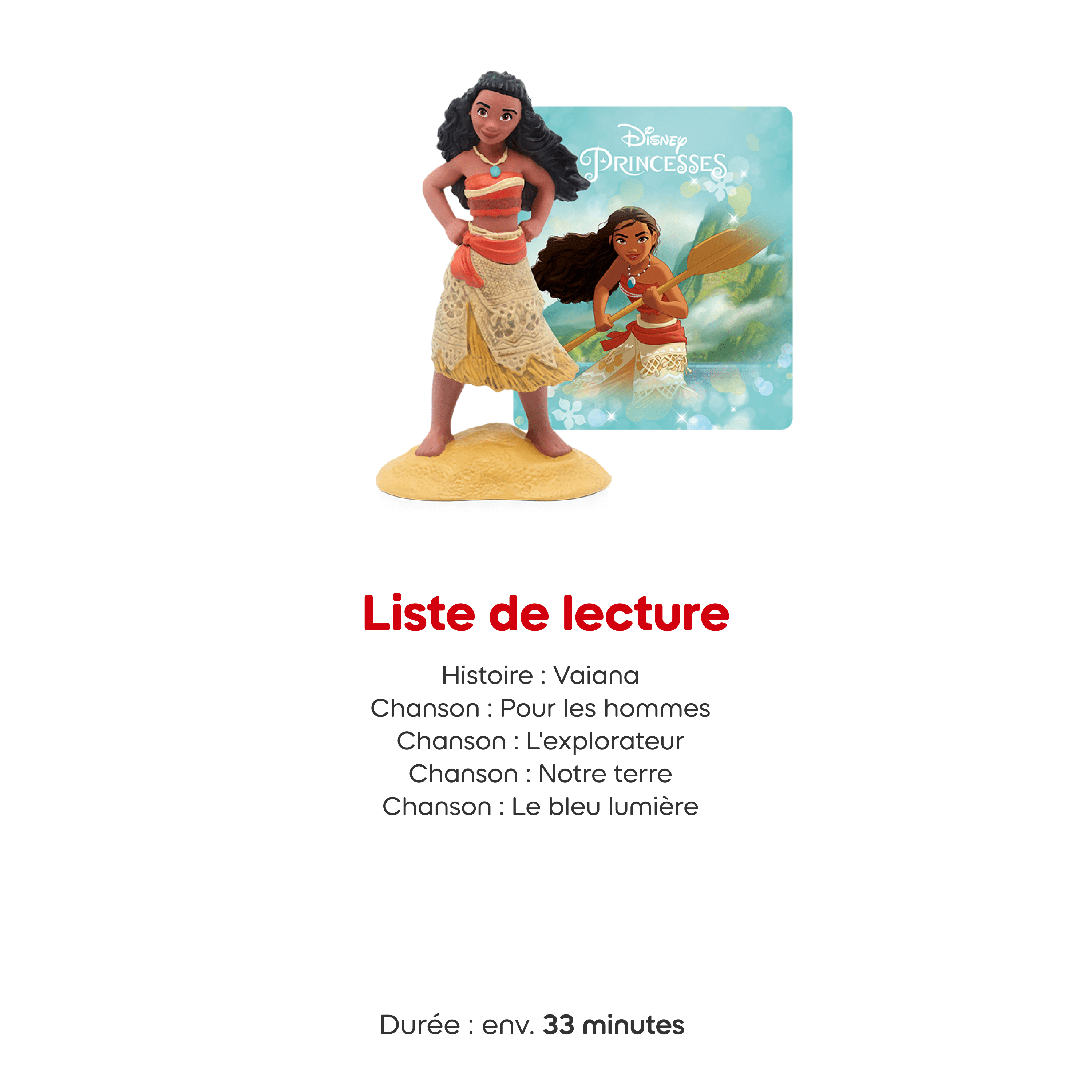 Figurine Audio pour la Toniebox Vaiana (En Français) Disney Princesse