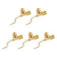 thumbnail image 1 of Unique Bargains 10Sets 10mm Leather Cord End Caps with Lobster Clasps & Extender Chain for DIY, Gold Tone, 1 of 7