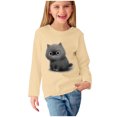 thumbnail image 2 of RXIRUCGD Chemises à Manches Longues pour Filles, Col Rond Mignon, Blouses Décontractées Élégantes (Beige, Taille : 4 Ans), 2 of 5