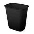thumbnail image 2 of Sterilite Rectangular Wastebasket 9 Gallon Open Top Trash Bin, 6 Pack, Black, 2 of 4