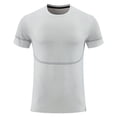thumbnail image 1 of asjyhkr Mens Compression Shirts Short Sleeve Quick Drying Gym Athletic Base Layer Sport Undershirts, 1 of 5