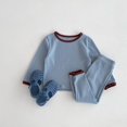 thumbnail image 4 of RXIRUCGD Child Spring Cotton Printing Pants Long Sleeve Round-Neck Blouses Sets, Blue, Size: 1 Years, 4 of 4