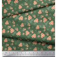 thumbnail image 3 of Soimoi Toile de Coton Chambrée Feuilles et Fleurs 1 Yard 56 Inch Wide, 3 of 3