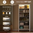 thumbnail image 4 of HOMCOM Garde-Manger de Cuisine avec Lumière DEL à Capteur Armoire de Rangement pour Garde-Manger Blanc, 4 of 8
