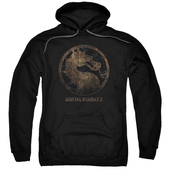 Mortal Kombat X Metal Seal Chandail à Capuchon Noir - Très Grand