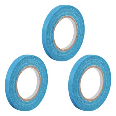 Unique Bargains 3Pcs 7mm 0.28 inch Wide 20m 21 Yards Masking Tape Painters Tape Rolls Light Blue