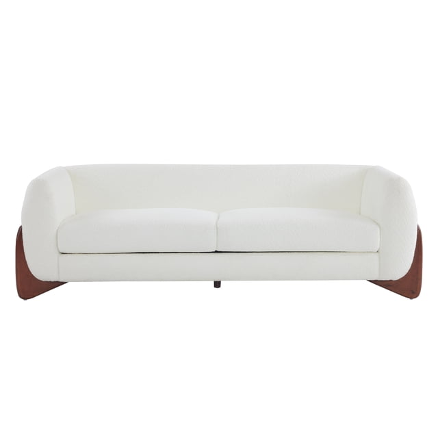 Canapé en Bouclé Sherpa de 82,75 Po, 2 Boîtes - Beige