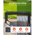 thumbnail image 2 of KFFKFF Outdoor Bench, 44.5 inch, 600 lbs Weight Capacity, Weatherproof Plastic Frame with Adjustable Level Footpads and Thick Leg, 2 of 9