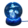 thumbnail image 1 of Fridja Summer Savings Crystal Ball Night Light Luminous Resin Base Glass Crafts Desktop Decoration, 1 of 1