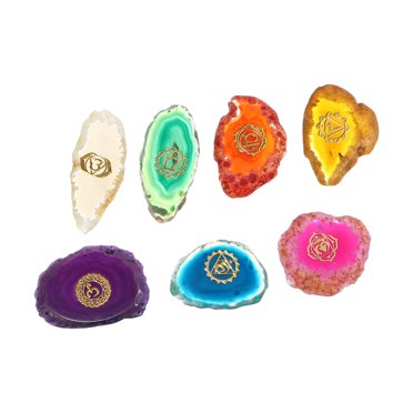 Unique Bargains Faux Natural Crystals Stones Kit for Balancing Energy Magnification Home Decoration 7 Chakra Stones