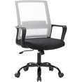 thumbnail image 1 of BestOffice Computer Chair Swivel Rolling Ergonomic Executive Lumbar Support Task Adjustable Stool for Home&Office, White, 1 of 7