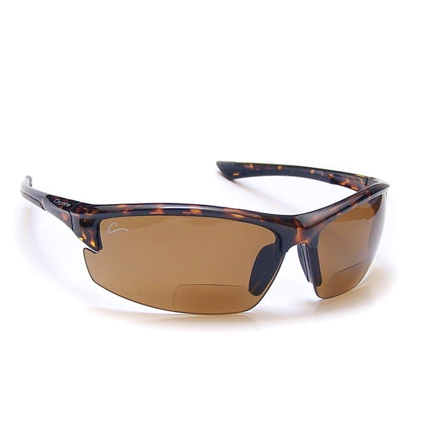 Coyote Eyewear BP-7 +2.50 Polarized Reader Premium Sunglasses, Tortoise & Brown