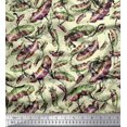 thumbnail image 1 of Soimoi Polyester Crepe Fabric Leaves & Texture Printed Fabric 1 Yard 42 Inch Wide, 1 of 2
