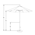 thumbnail image 2 of California Umbrella Venture 7.5' Silver Market Umbrella in Brick, 2 of 2