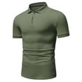 thumbnail image 4 of Chemises à Manches Courtes pour Hommes Décontractées Unies Col Rabattu Chandail Patchwork Fermeture Éclair Blouse à Manches Courtes Chemises pour Hommes Manches Courtes Chemises à Manches Courtes pour Hommes Chemises pour Hommes Manches Courtes, 4 of 5