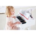 thumbnail image 3 of Hape Piano à Queue de Luxe pour Enfants Clavier Électrique 30 Touches Jouet et Banc, Blanc, 3 of 5