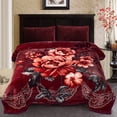 thumbnail image 1 of Thick Warm Winter Fleece Blanket For King Bed 2 Ply Reversible Soft Raschel Blanket,85"x93",10lb, 1 of 8