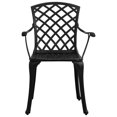 thumbnail image 2 of vidaXL 3 Piece Bistro Set Cast Aluminium Black, 2 of 5
