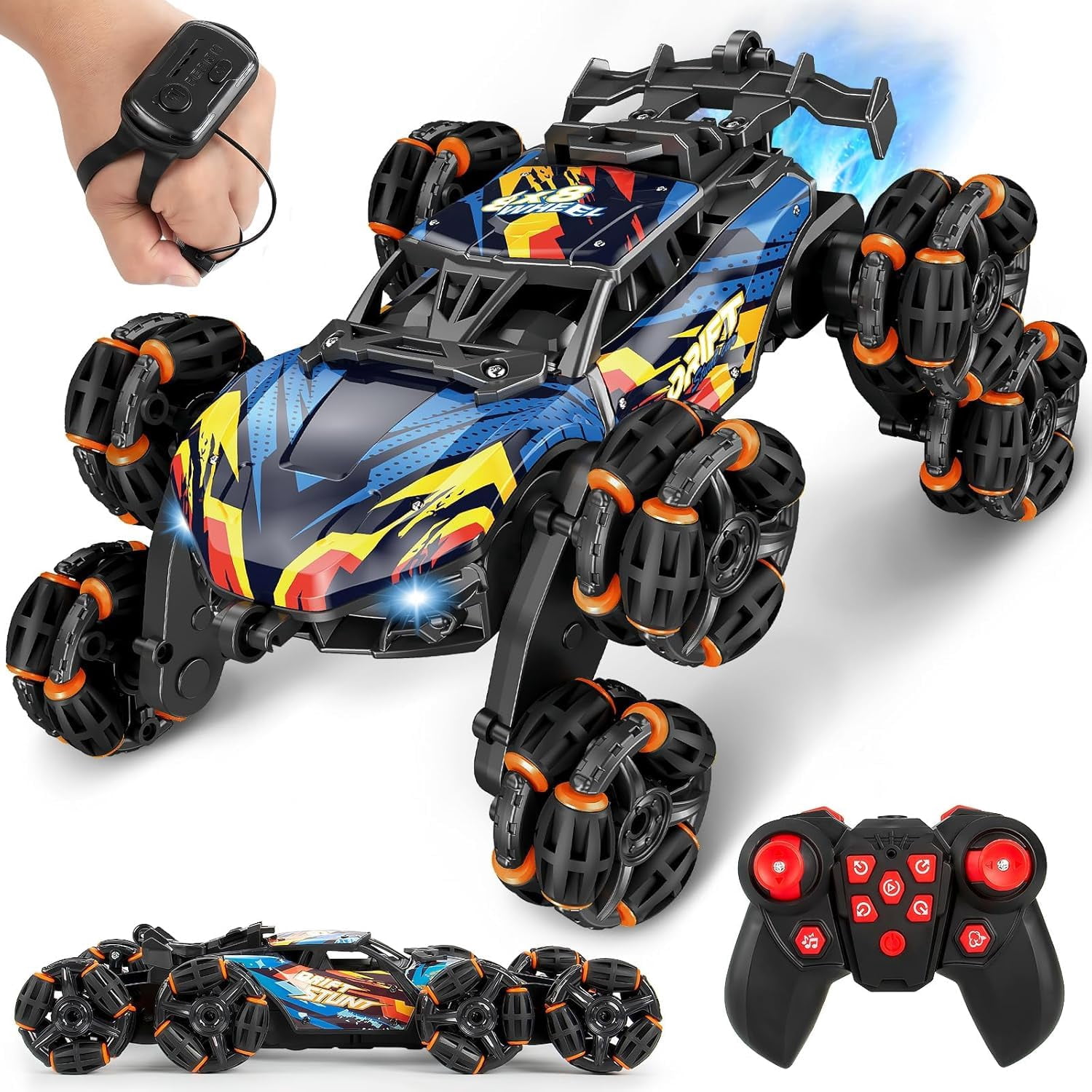 1:16 Remote Control Car Toy for Kids Ages 8 9 10 11 12 Year Old - Birthday 8 WD RC Drift Car Gift for Boy Girl with 2.4Ghz Remote & Gesture Hand Cont