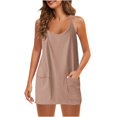 thumbnail image 2 of EGNMCR Women's Summer 2 Piece Outfits Tank Sets Lounge Solid Color Tops with Shorts Beach Matching Sets, 2 of 9