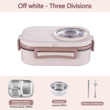 Yhmxh Lunch Box for Kids Kitchen Gadgets Stainless Steel Lunch Box Office Worker Student Lunch Box Sealed Lunch Box With Soup Bowl Student Tableware Compartment Insulation Lunch Box Lunch Containers