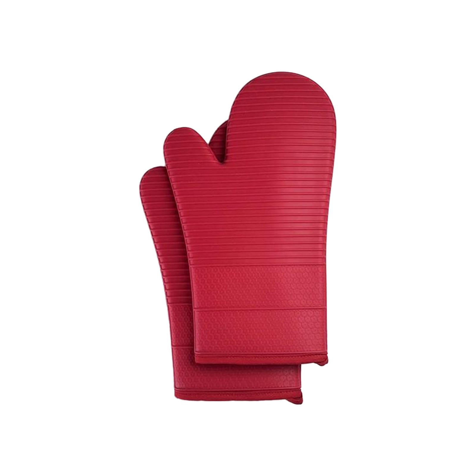 fheaev High Temperature Silicone Heat Insulating Gloves Thickened And Lengthened Baking Oven Gloves Specially Designed For Kitchen Baking