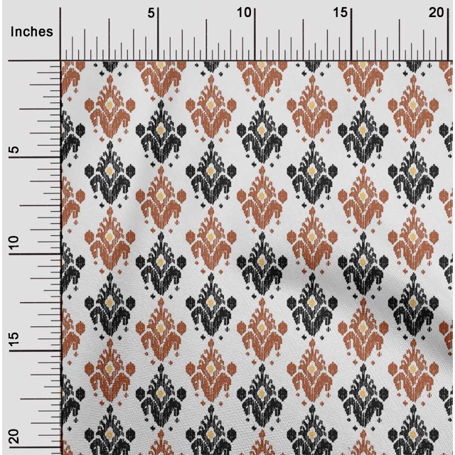 oneOone Georgette Viscose Fabric Ethnic Ikat Print Fabric BTY 42 Inch Wide